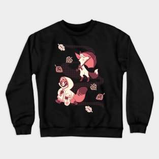 Tanukitsu rainy day in mocha flavor Crewneck Sweatshirt